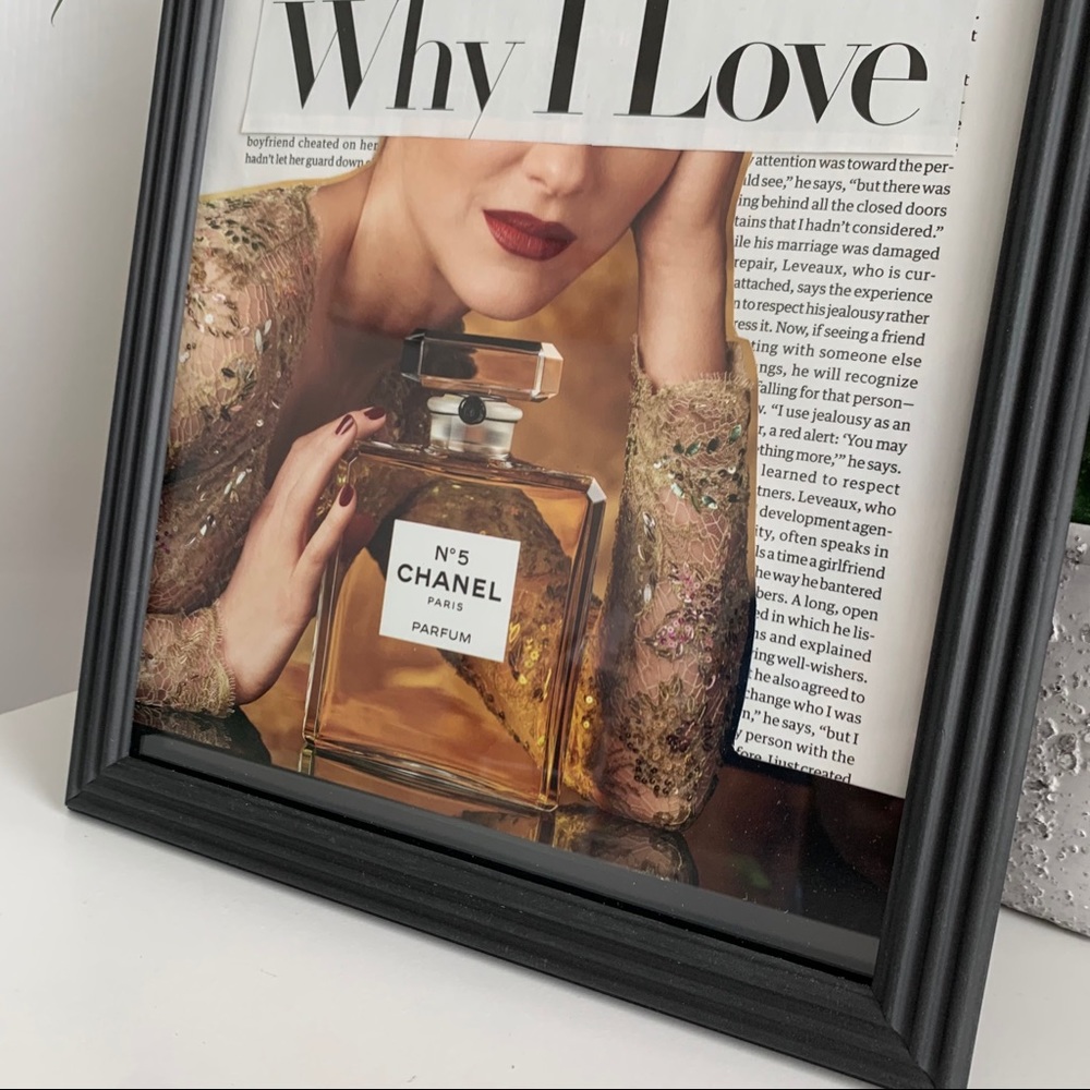 Chanel No 5 Perfume Wall Art Why I Love Glam Fashion Decor - Picture 3 of 11